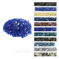 Vevor 317770 Скляні камінці Fire Glass 4,5 кг 12,7 мм, камінне скло, скляні камені, декор, кобальтово-синій колір