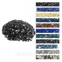 Vevor 317771 Скляні камені для каміна Fire Glass 9 кг, 12,7 мм, чорні