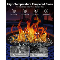 Vevor 317771 Скляні камені для каміна Fire Glass 9 кг, 12,7 мм, чорні Vevor 317771 Скляні камені для каміна Fire Glass 9 кг, 12,7 мм, чорні