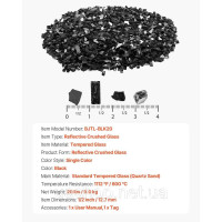 Vevor 317771 Скляні камені для каміна Fire Glass 9 кг, 12,7 мм, чорні Vevor 317771 Скляні камені для каміна Fire Glass 9 кг, 12,7 мм, чорні