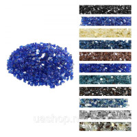 Vevor 317774 Скляні камінці Fire Glass 15,88 кг, 12,7 мм, камінні, скляні камені, декор, кобальтово-сині