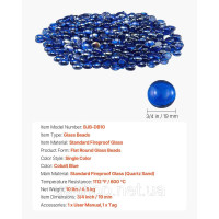 Vevor 317776 Скляний камінь Fire Glass 4,5 кг, 19 мм, камінне скло, скляні камені, вогняна перлина, кобальтово-синій Vevor 317776 Скляний камінь Fire Glass 4,5 кг, 19 мм, камінне скло, скляні камені, вогняна перлина, кобальтово-синій