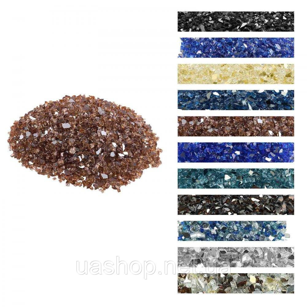 Vevor 317777 Скляні камінці Fire Glass 4,5 кг 6,35 мм, камінне скло, скляні камені, декор, мідного кольору
