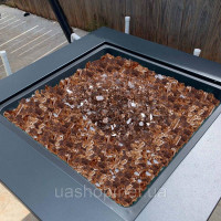 Vevor 317777 Скляні камінці Fire Glass 4,5 кг 6,35 мм, камінне скло, скляні камені, декор, мідного кольору Vevor 317777 Скляні камінці Fire Glass 4,5 кг 6,35 мм, камінне скло, скляні камені, декор, мідного кольору