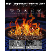 Vevor 317780 Скляні камінці Fire Glass 9 кг, 12,7 мм, камінне скло, скляні камені, декор, мідного кольору