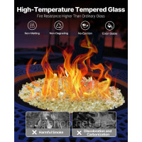 Vevor 317782 Скляні камені для каміна Fire Glass 4,5 кг, 12,7 мм, золотисті Vevor 317782 Скляні камені для каміна Fire Glass 4,5 кг, 12,7 мм, золотисті