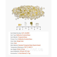 Vevor 317782 Скляні камені для каміна Fire Glass 4,5 кг, 12,7 мм, золотисті Vevor 317782 Скляні камені для каміна Fire Glass 4,5 кг, 12,7 мм, золотисті
