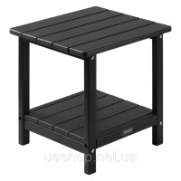 Vevor 317793 Журнальний столик Пластиковий садовий стіл Балконний стіл HDPE 45x38x44 см Чорний Vevor 317793 Журнальний столик Пластиковий садовий стіл Балконний стіл HDPE 45x38x44 см Чорний