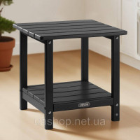 Vevor 317793 Журнальний столик Пластиковий садовий стіл Балконний стіл HDPE 45x38x44 см Чорний Vevor 317793 Журнальний столик Пластиковий садовий стіл Балконний стіл HDPE 45x38x44 см Чорний
