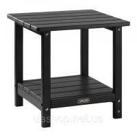 Vevor 317793 Журнальний столик Пластиковий садовий стіл Балконний стіл HDPE 45x38x44 см Чорний Vevor 317793 Журнальний столик Пластиковий садовий стіл Балконний стіл HDPE 45x38x44 см Чорний