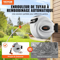 Vevor 317822 Котушка для шланга Котушка для шланга вода 180° 20мx12мм Поворотна настінна коробка для шланга з обмежувачем Vevor 317822 Котушка для шланга Котушка для шланга вода 180° 20мx12мм Поворотна настінна коробка для шланга з обмежувачем