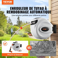 Vevor 317824 Котушка для шланга котушка для шланга водяна 35мх12мм з настінним кронштейном ручка для перенесення котушка для
