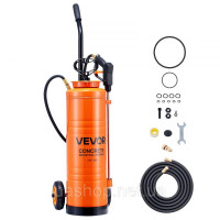 Vevor 317829 Обприскувач під тиском 18,9 л, промисловий обприскувач для бетону з роликом, обприскувач з нержавіючої сталі,