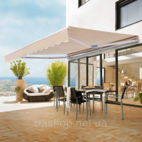 Vevor 317863 Тент для внутрішнього дворика, висувний, 25,4 x 20,3 см, тент, захист від сонця, з кривошипною ручкою