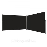 Vevor 317866 Вітрозахисний тент для внутрішнього дворика 180 x 600 см чорний рулонний бічний тент, що розсувається для приватного Vevor 317866 Вітрозахисний тент для внутрішнього дворика 180 x 600 см чорний рулонний бічний тент, що розсувається для приватного