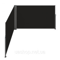 Vevor 317866 Вітрозахисний тент для внутрішнього дворика 180 x 600 см чорний рулонний бічний тент, що розсувається для приватного Vevor 317866 Вітрозахисний тент для внутрішнього дворика 180 x 600 см чорний рулонний бічний тент, що розсувається для приватного