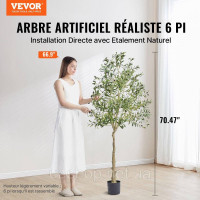 Vevor 317889 Оливкове дерево штучне 81x81x179см Штучна рослина ПЕ Штучні рослини Фальшиві пластикові рослини в горщику Штучна Vevor 317889 Оливкове дерево штучне 81x81x179см Штучна рослина ПЕ Штучні рослини Фальшиві пластикові рослини в горщику Штучна