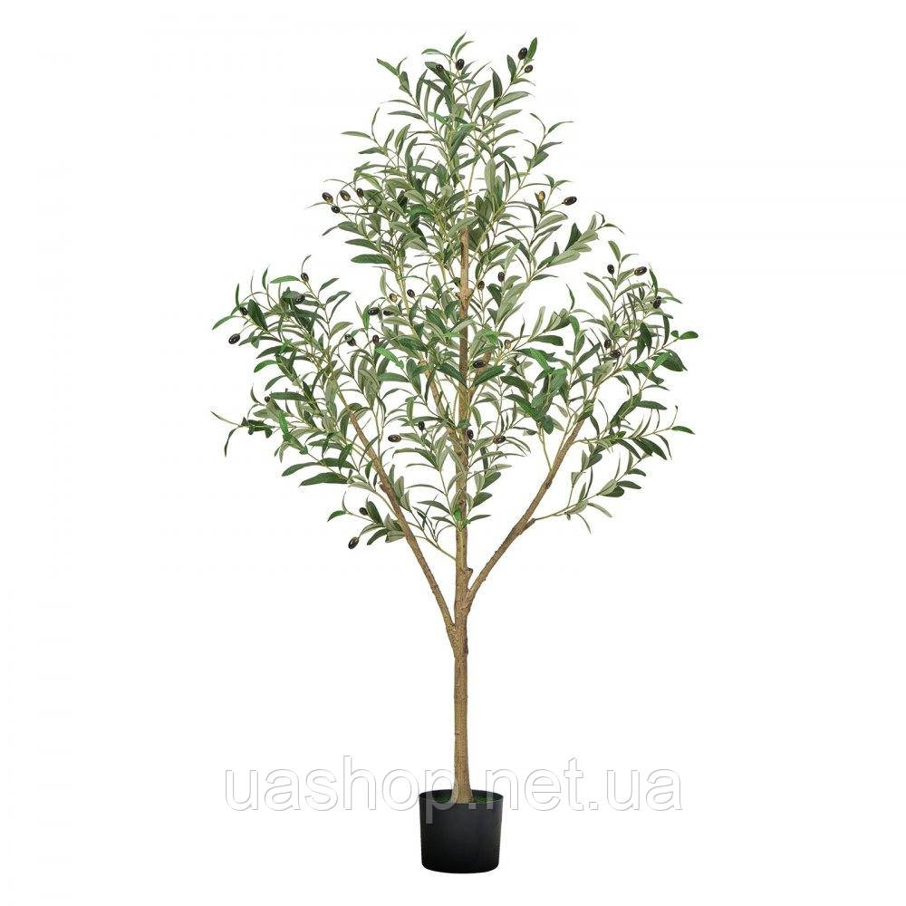 Vevor 317916 Штучна оливкова деревця 1,5 м, штучна рослина з чорним горщиком, прикраса для інтер'єру
