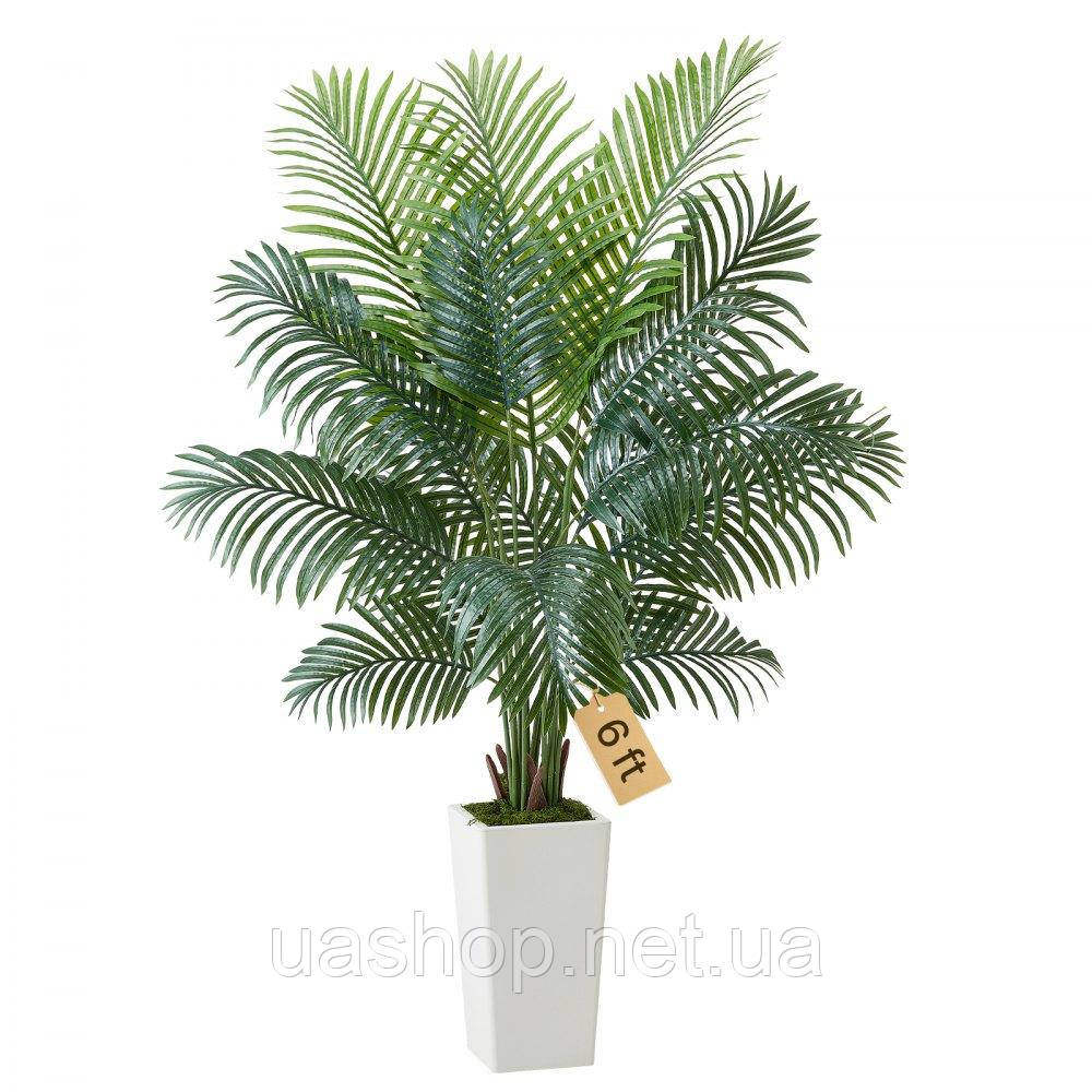 Vevor 317918 Штучна пальма Areca 1,8 м Штучна пальма з білим горщиком Штучна рослина