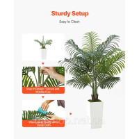 Vevor 317927 Vorvor Artificial Areca Palm, 1,52 м, штучні тропічні пальмові рослини з білим саджанцем, штучна рослина рослини в