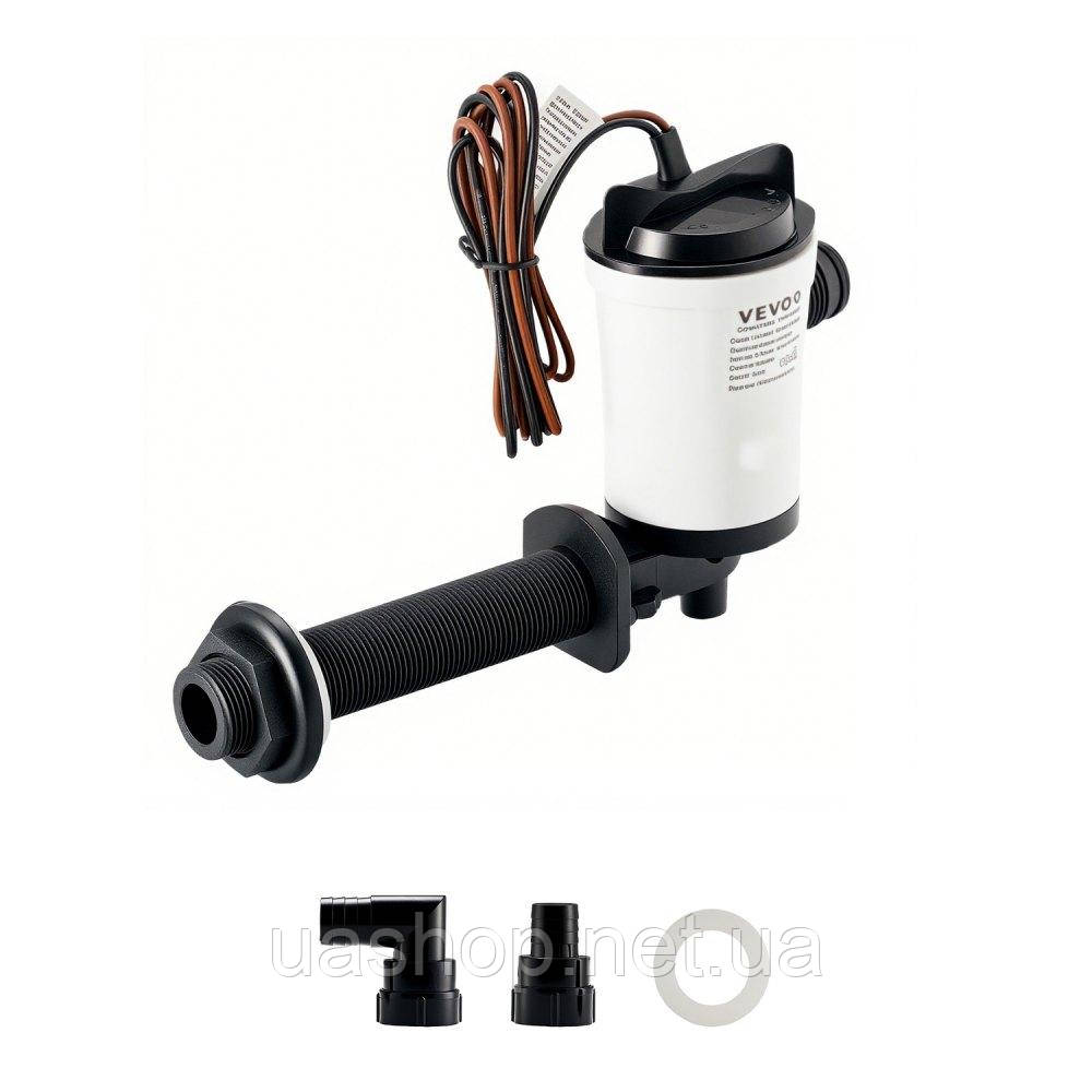 Vevor 316764 Livewell Pump 12V 800GPH 90° Човновий аераційний насос для прісної/солоної води