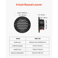 Vevor 315950 Vontration Gater Netilene Steel steal extem Grell Зовнішня решітка Захист комах φ148 мм