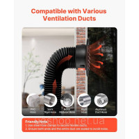 Vevor 315950 Vontration Gater Netilene Steel steal extem Grell Зовнішня решітка Захист комах φ148 мм