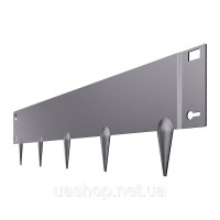 Vevor 317954 Комплект бордюрів для газону, 5 шт., металеві, 990x207x1,5 мм, сірі