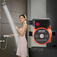 Vevor 316775 Циркуляційний насос, 38 л/хв, система миттєвої рециркуляції, 3-швидкісне керування, 100 Вт, змінний струм 220-240 В,