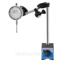 Vevor 317013 Індикатор циферблата, підставка для індикатора циферблата з подвійною стійкою та футляром для зберігання, точність Vevor 317013 Індикатор циферблата, підставка для індикатора циферблата з подвійною стійкою та футляром для зберігання, точність