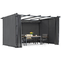 Терасна пергола Barbados 3x4 m зі шторами Garden Point антрацит
