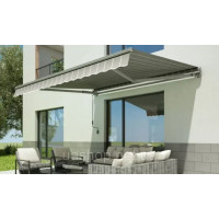 Терасний тент (ручний) маркіза Focus Garden Classiс 400х300 Білий/Бежевий 004456