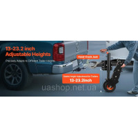 Причіп VEVOR, Транспортний візок Dolly Mover, вантажопідйомність 227 кг, висота 330-590 мм,