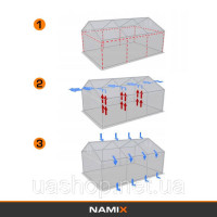 Павильон садовый гараж тент слад NAMIX ROYAL 4x8 м 560 г / м²