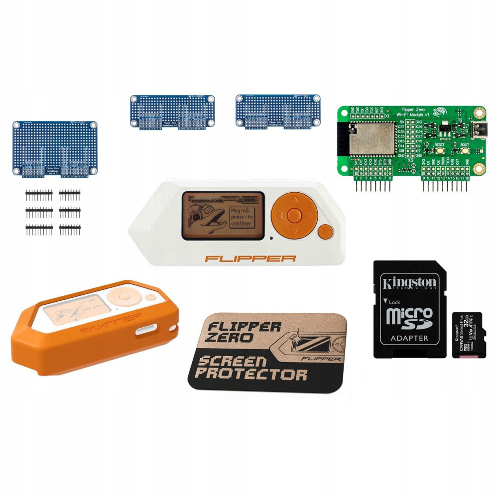 Мультитул FLIPPER ZERO радиохакерский набор RF RFID IR BT с аксессуарами