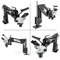 VEVOR 252348 Тринокулярний стереомікроскоп Zoom WF10X 20 мм бінокулярна стерео колонна підставка для ювелірних