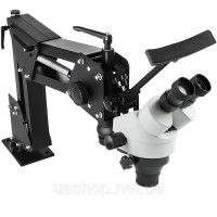 VEVOR 252348 Тринокулярний стереомікроскоп Zoom WF10X 20 мм бінокулярна стерео колонна підставка для ювелірних