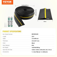 VEVOR 252694 Ущільнювачі для порогів гаражних воріт 6,09 м водонепроникні знизу VEVOR 252694 Ущільнювачі для порогів гаражних воріт 6,09 м водонепроникні знизу