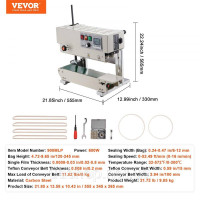 VEVOR 600W безперервна запаювальна машина Запаювальна машина Запаювач 6-12 мм 304460