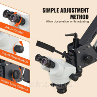 Ювелірні вироби VEVOR Multidirectional Microscope Spring Mount Ring Light 7X-45X 304633