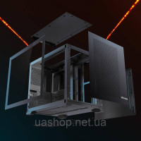 Ігровий корпус VEVOR для ПК Mid-Tower, двокамерний, для материнської плати ATX без вентилятора 305340