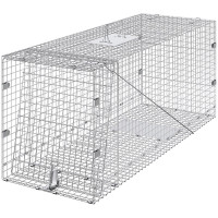 VEVOR Пастка для клітки для живих тварин 127 x 50 x 66 см Гуманна пастка для котів, білок, мишей 305604 VEVOR Пастка для клітки для живих тварин 127 x 50 x 66 см Гуманна пастка для котів, білок, мишей 305604