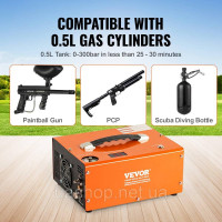 VEVOR PCP компресор 30Mpa/4500 PSI повітряний компресор 0,5 л портативний PCP DC12V & AC115V компресор 25хв