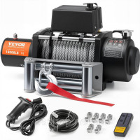 Vevor 310222 електрична лебідка 12V DC 8165kg електрична лебідка мотор лебідка 19 ниток