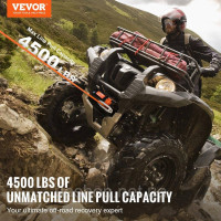 Vevor 310226 Електрична лебідка 12V 2041KG Електрична лебідка Мотор Лебідка Позашляхова лебідка ATV