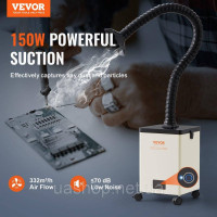VEVOR Витяжка зварювального диму 150 Вт Витяжка зварювального диму 332 м³/год Міні настільний поглинач диму