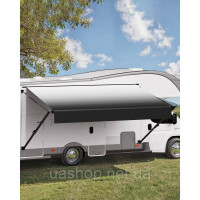 Vevor 310357 Тент для каравану 610 см, ручний сонцезахисний вітрило, чорний, тканинний екран для конфіденційності