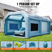 Vevor 310438 Портативний надувний намет для фарбування Diy фарбування розпилювачем 750 960 Вт фарбувальна камера для захисту від