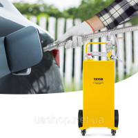 Vevor 310707 Паливний бак Fuel Caddy 35 галонів 4 колеса з ручним насосом, жовтий