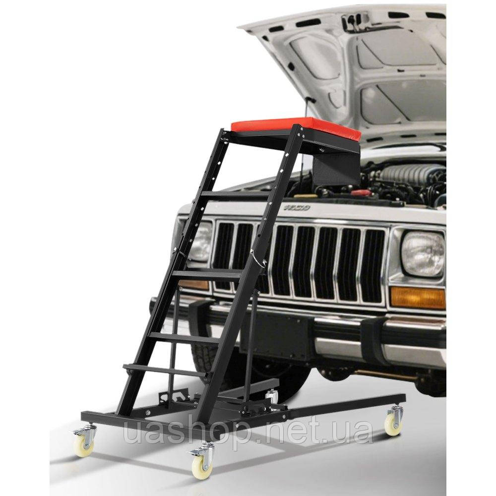 Vevor 310856 Rollable Automotive Topside Creeper, двигун Creeper 1080-1645 мм регульований, вантажопідйомність 181,44 кг High Top